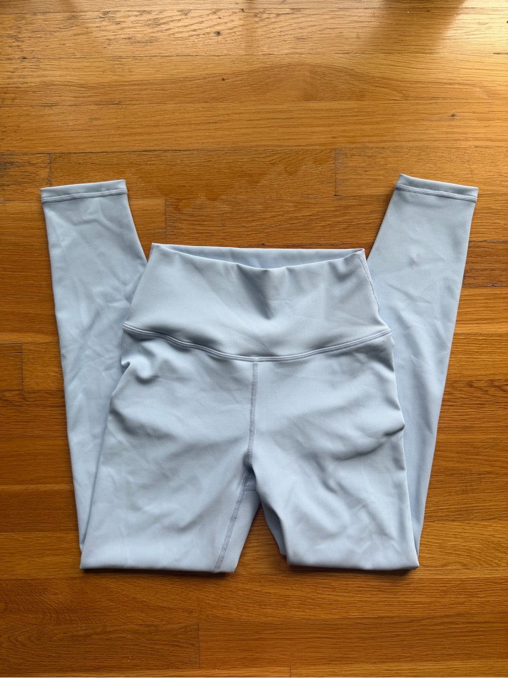 Light Blue Wilo Ribbed High Rise Leggings - Size Small